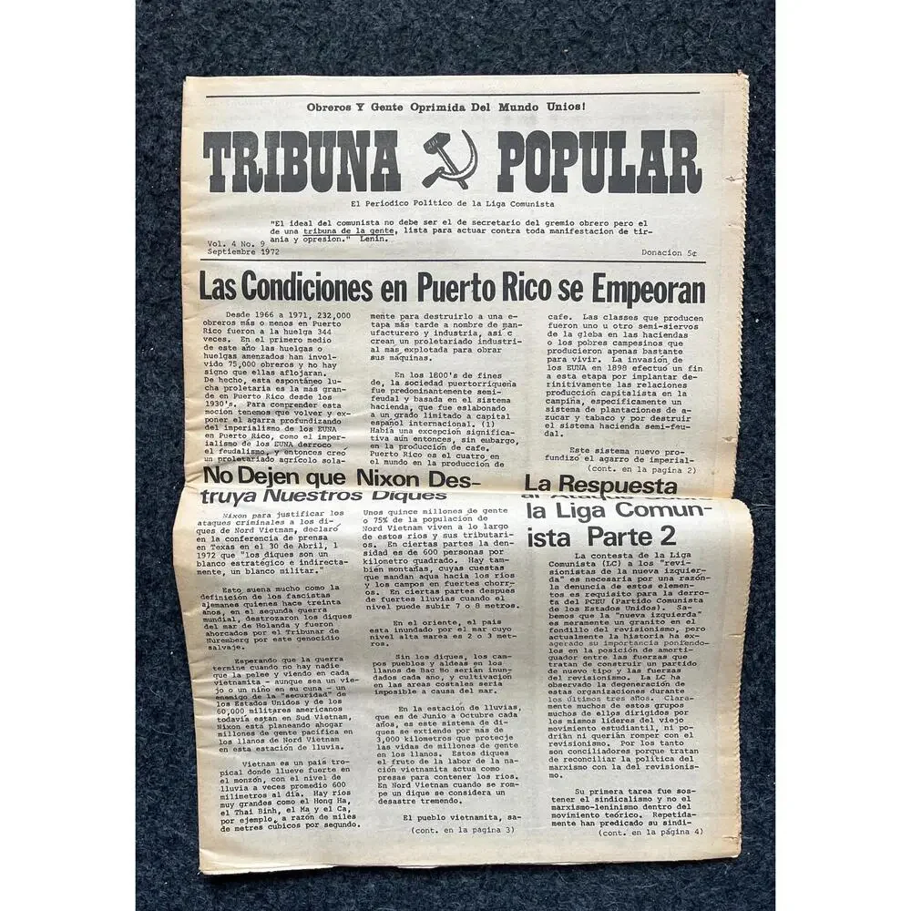 1975 US Race Relations, Propaganda Newspaper, Vintage Communist Art, USSR Sovie